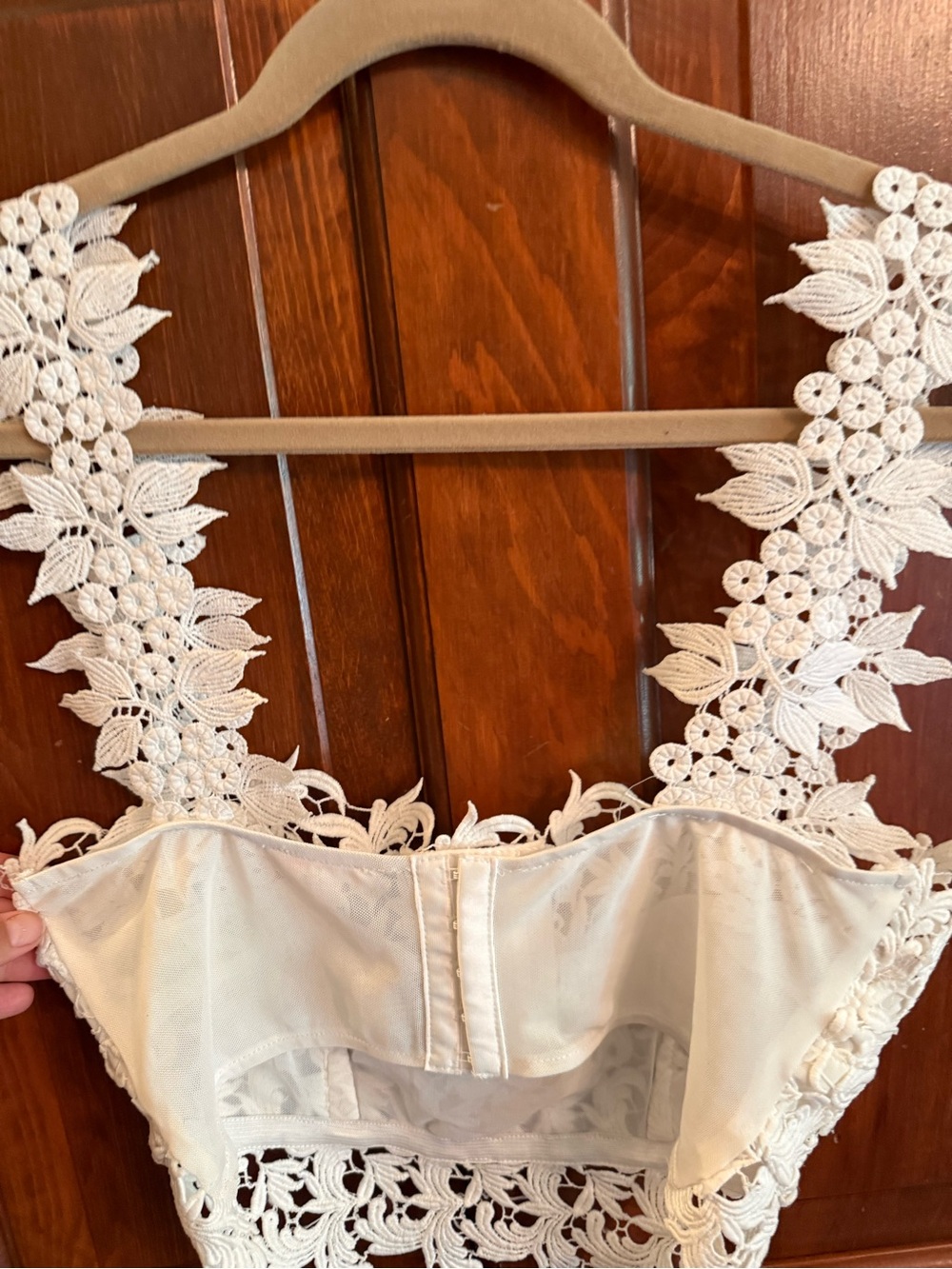 Luxxel White Floral Lace Bralette Crop Top - Picture 5 of 8